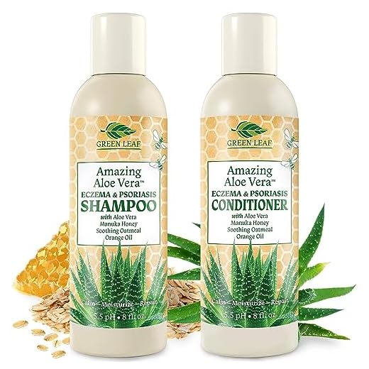 Shampoo & Conditioner Set - Organic Aloe Vera Gel with Manuka Honey New Zealand | Great for All Hair & Skin types | Gentle & Natural Relief for Eczema, Psoriasis, Dry Flaky Scalp, Damaged Hair - 8oz