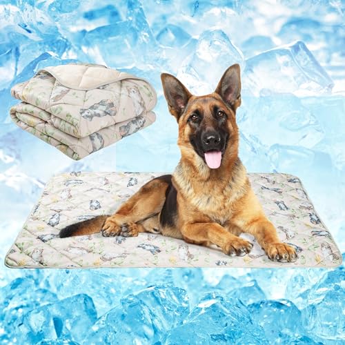 Fuz Bigaza Dog Cooling Mat, Pet Washable Non-Toxic Summer Dogs Cats Cooling Pads Sleeping Kennel...