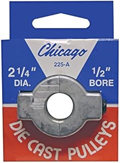 Chicago Die Cast 2 1/4 in. Dia. Zinc Single V Grooved Pulley