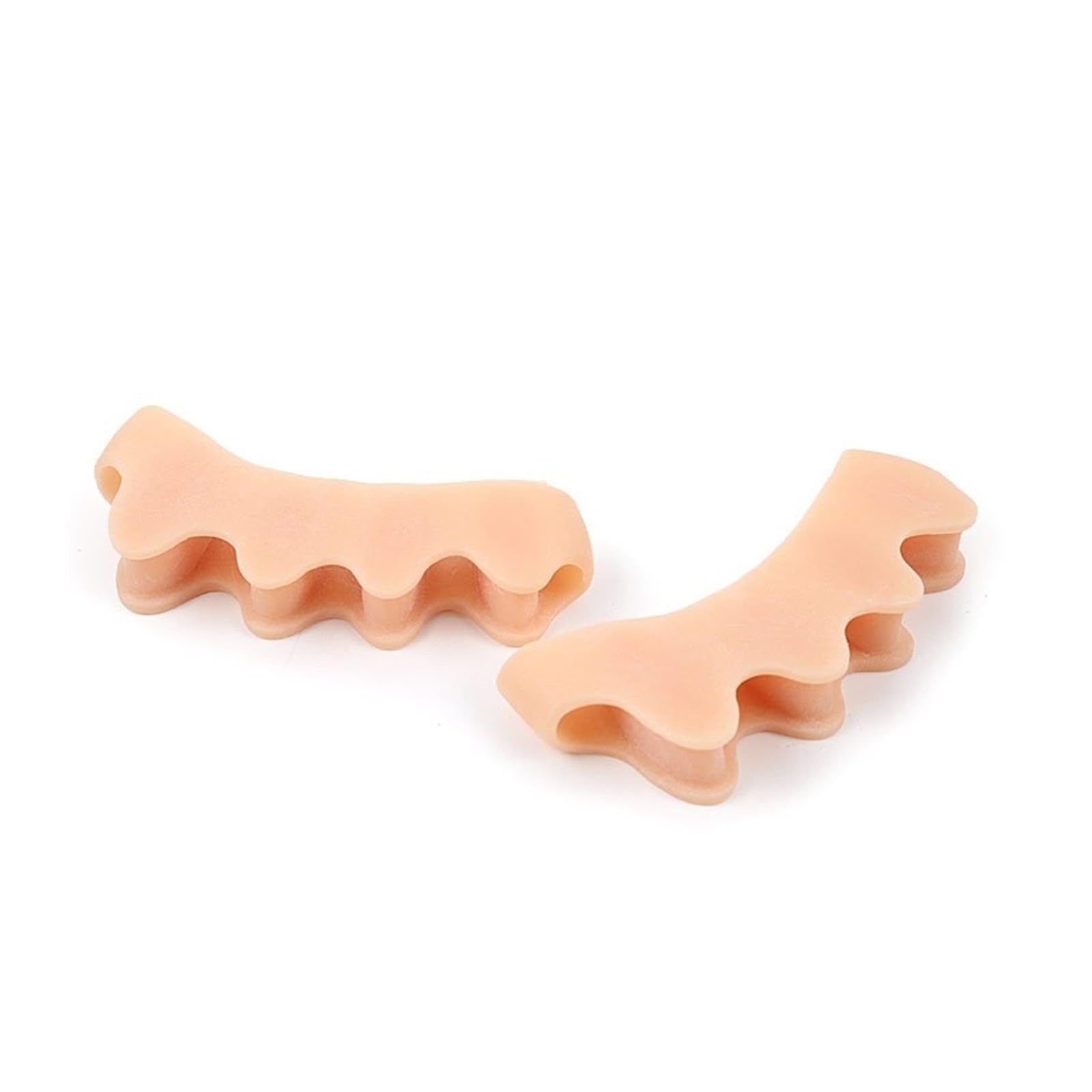 Silicone Toe Separator Hammer Bunion Gel Cushion 1 Pair Protective Pad Foot Care Tool(Skin)