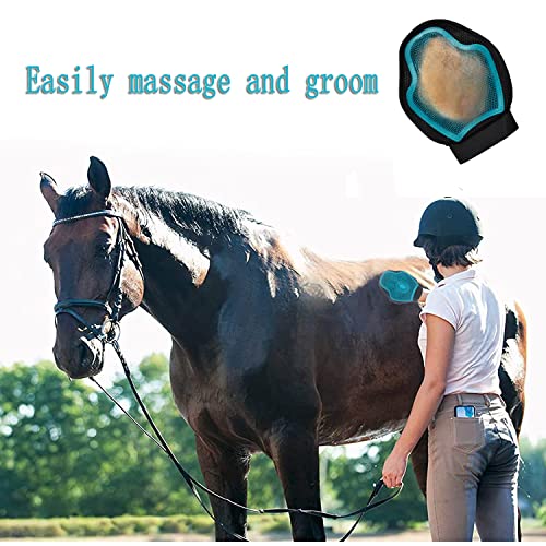 Dhinkyoung Horse Massage Glove, Horse Grooming Brush, Multifunctional Horse Brush Glove, Breathable Horse Hair Remover Mitt For Horse Dog And Cat Washing Grooming Shedding #TOP2