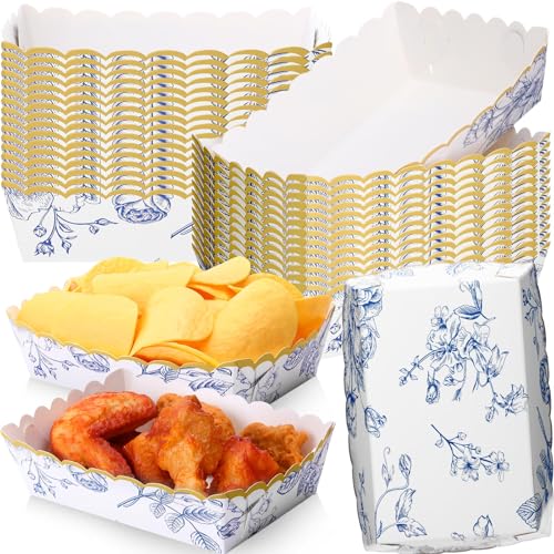 Havawish blue floral paper trays