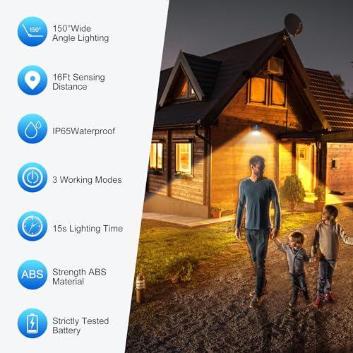 Solar-Lights-Outdoor-6-Pack-Solar-Motion-Sensor-Outdoor-Lights-with-3-Lighting-Modes-IP65-Waterproof-Solar-Fence-Lights-for-House-Warm-White