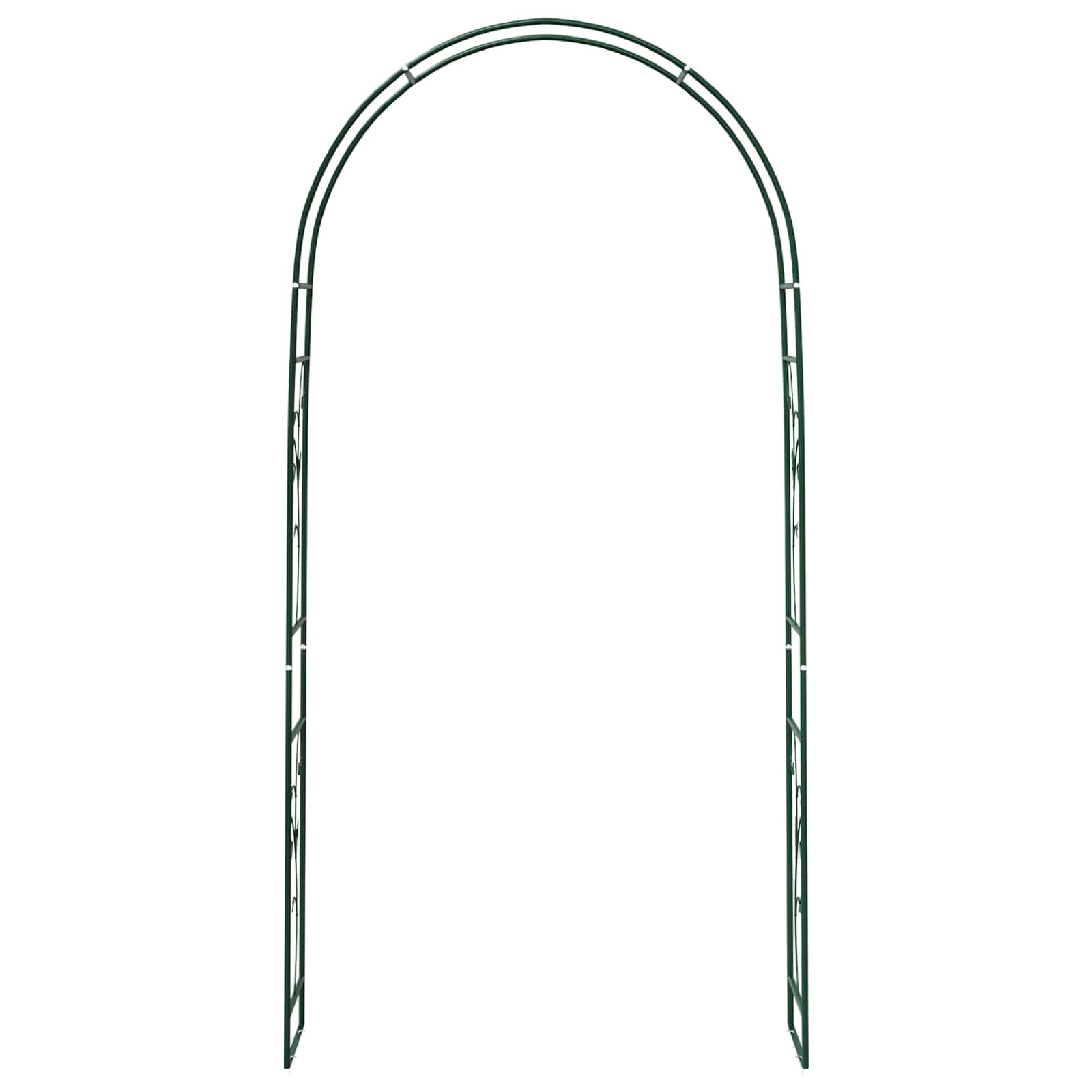 Metall Gartenbogen Floral Grün 115x37x231 cm | Wetterbeständig, für Hochzeit und Gartenparty, klassisches Design, pflegeleicht