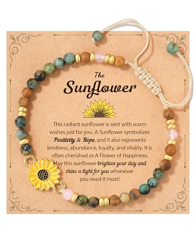 Tarsus Sunflower Gifts for Women, Inspirational Bracelet for Women Sunflower Bracelets...