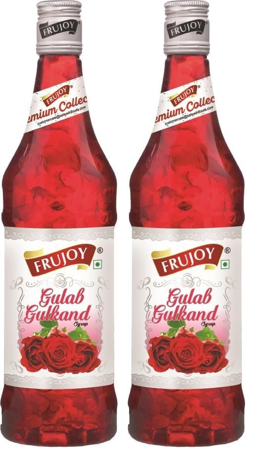 Frujoy Gulab Gulkand Syrup 750ml | For Drinks Juices | Fruit Mocktail | Cocktail | Gulab Sharbat | Rose Gulkand | Baking Essentials (Pack of 2)-picture-32