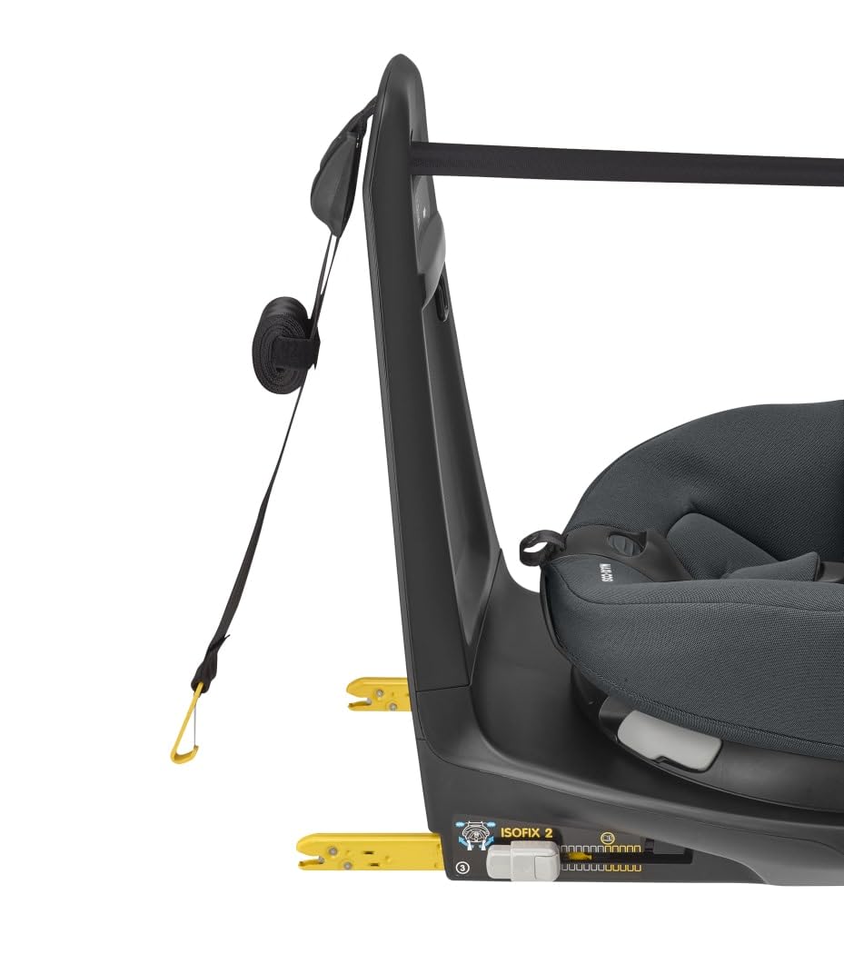 Maxi-Cosi Axissfix, i-Size, Silla de coche giratoria 360° isofix, silla auto reclinable y contramarcha para bebés 4 meses - 4 años, 61-105 cm, Authentic Graphite