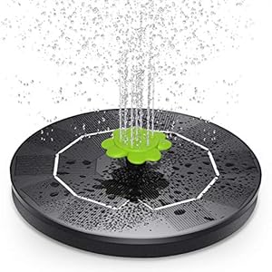 Claoner Zonnefontein, 3W zonnefontein voor vogelbad, zonnewaterfontein met 9 spuitmonden, zonne-vogelbad fontein…