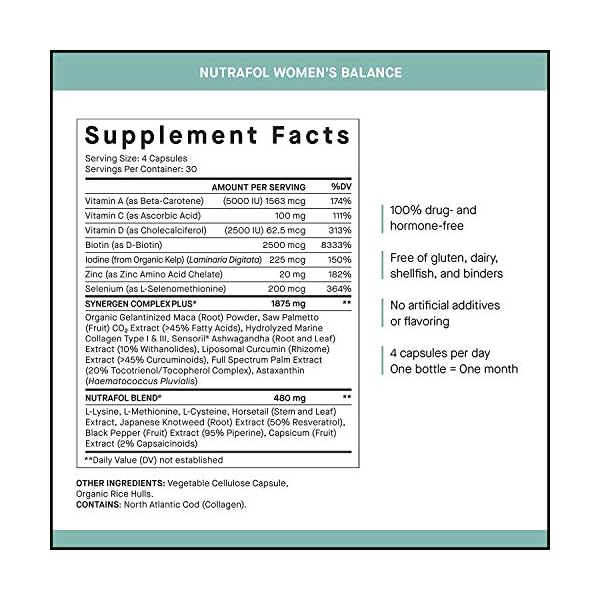 Nutrafol-Womens-Balance-Hair-Growth-Supplement-for-Thicker-Stronger-Hair-Peri-and-Post-Menopause-1-Month-Supply Nutrafol Women's Balance Hair Growth Supplements, Ages 45 and Up, Clinically Proven for Visibly Thicker Hair and Scalp Coverage, Dermatologist Recommended - 1 Month Supply