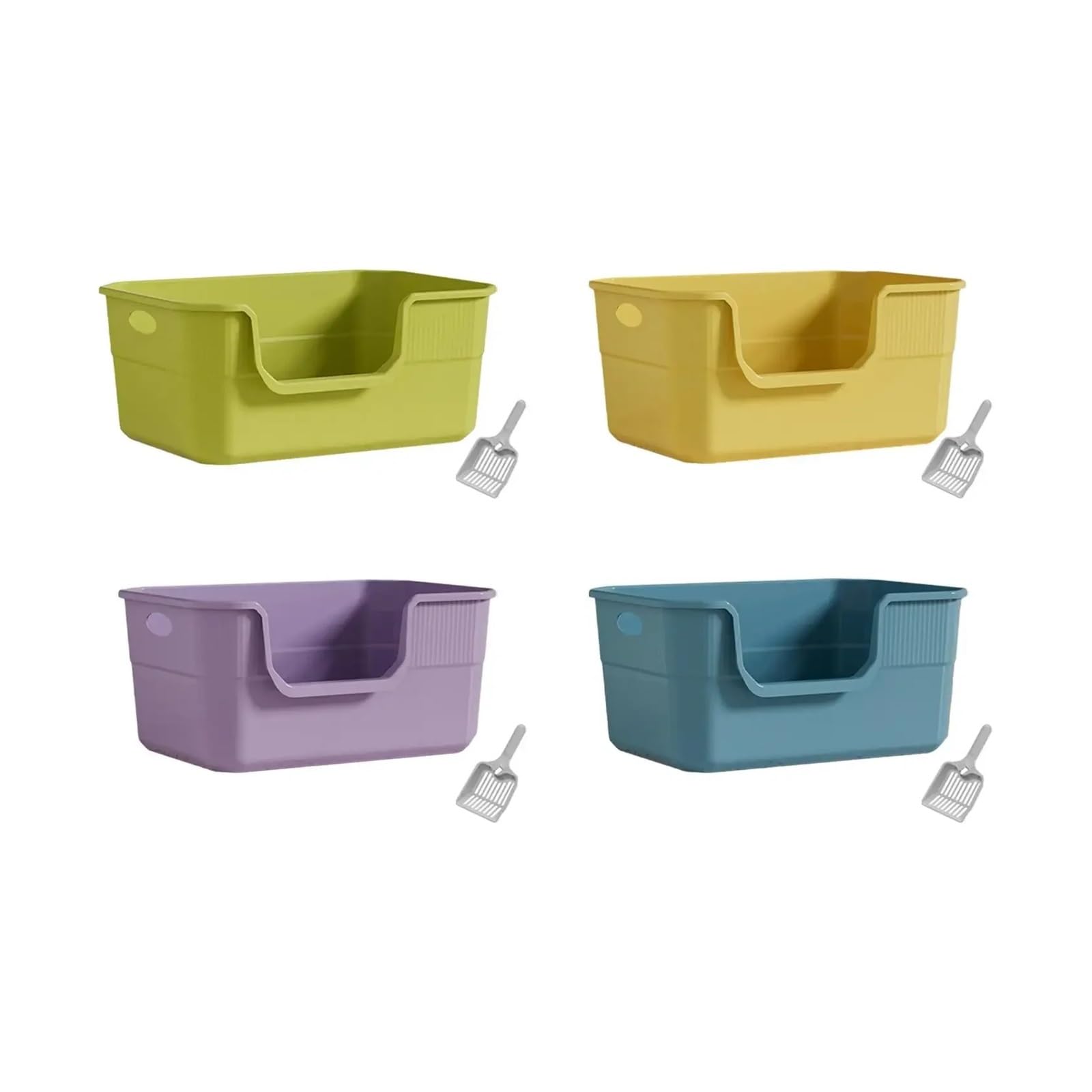 Cat Litter Box Toilet Sandbox Portable Pet Supplies Easy To Clean Kitten(PURPLE)