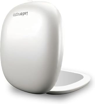 Lighted Travel Makeup Mirror, Rechargeable with 10x Magnifying