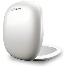 Lighted Travel Makeup Mirror, Rechargeable with 10x Magnifying