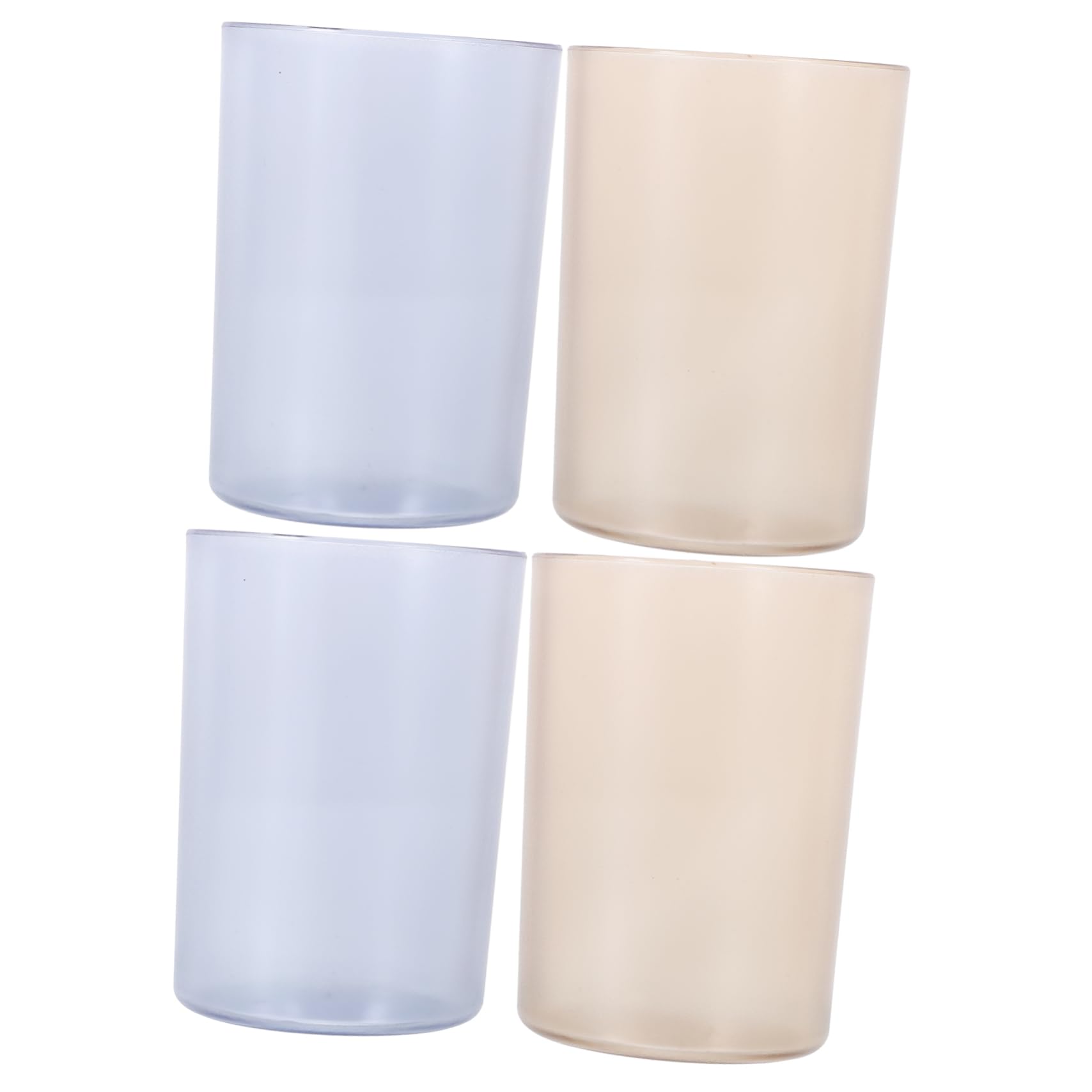 PRETYZOOM 4 Set Tazza dello Spazzolino da Denti Tazze da caffè Trasparenti Dentifricio Titolare Biberon Spazzolino da Viaggio Frullato Coperchi delle Tazze Distributore Plastica 4 Pezzi * 4