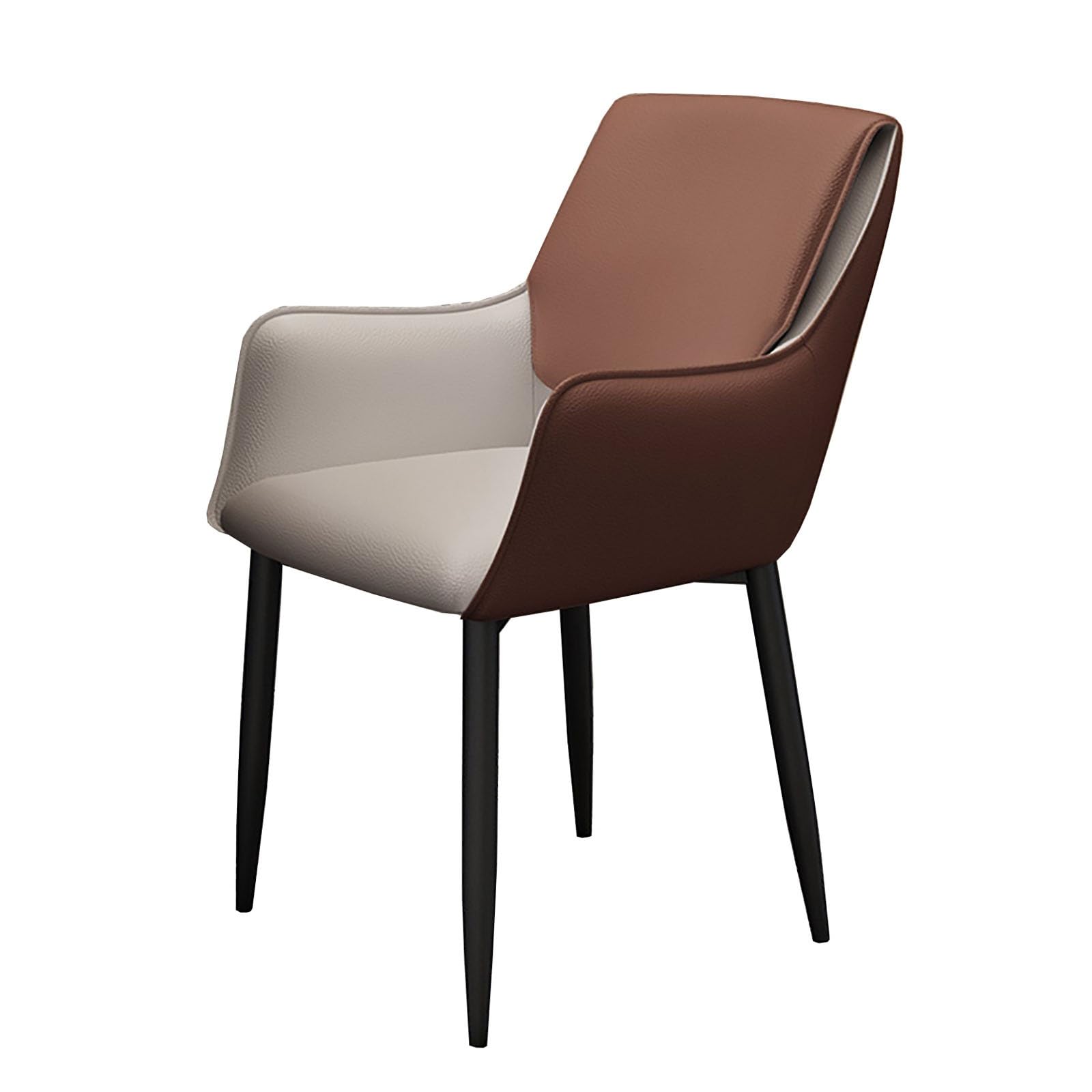 Sedia da pranzo moderna in pelle italiana, comoda ed elegante, per casa, ristorante, hotel o scrivania per unghie (colore: C)