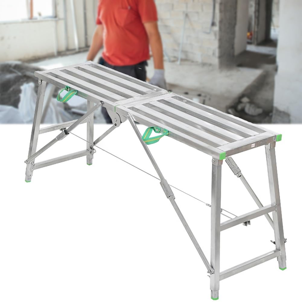 Plateforme d'échafaudage portable 140x40 cm multifonction pour travaux