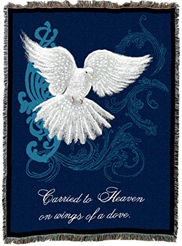 Pure Country Weavers Carried To Heaven On Wings Of A Dove Blanket By Sherri Buck Baldwin - Sympathy Bereavement Gift Tapestry Throw Woven From Cotton - Made In The Usa (72X54) #TOP3