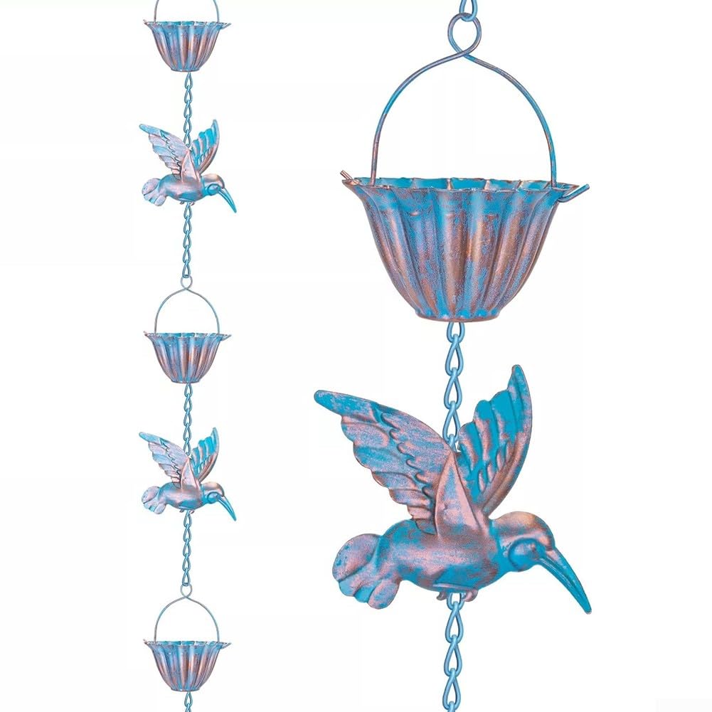 Chaîne de pluie en forme de colibri pour l'extérieur