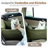 Autositz für Hunde Klein und Mittel unter 15kg, Tragbarer Hundekorb mit Erweiterbarem Ruhebereich, Abnehmbarer Autositz für Den Transport mit Sicherheitsclip
