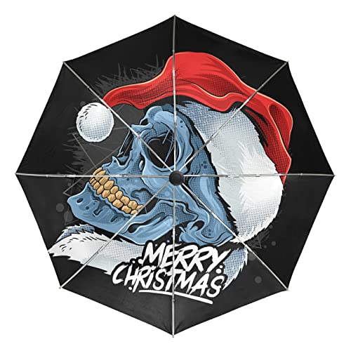 Parapluie de Noël pliant Vnurnrn pour femmes et filles idéal en voyage ou à la plage
