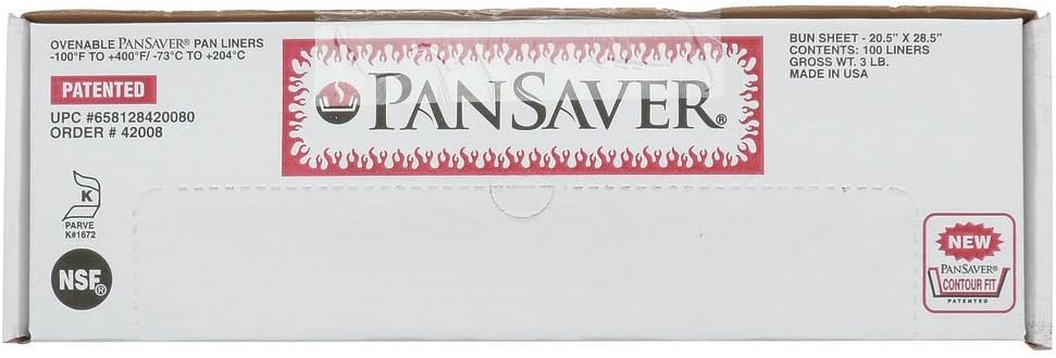 Pansaver 42008 Disposable Pan Liners Fits 25-1/2"Wx17-1/2"D Bun Pans