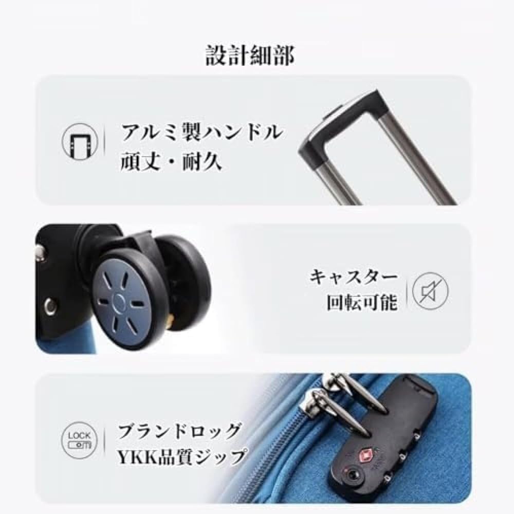 [NexPon] キャリーケース 布製 軽量 多機能、オックスフォード布、ユニバーサルホイール、パスワードボックス、スーツケース 拡