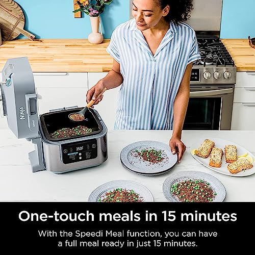 Ninja-SF301-Speedi-Rapid-Cooker-Air-Fryer-6-Quart-Capacity-12-in-1-Functions-to-Steam-Bake-Roast-Sear-Saute-Slow-Cook-Sous-Vide-More-15-Minute-Speedi-Meals-All-In-One-Pot-Sea-Salt-Gray