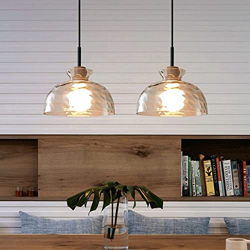 Lámpara colgante regulable H3TF5J candelabro de cristal rústico 4