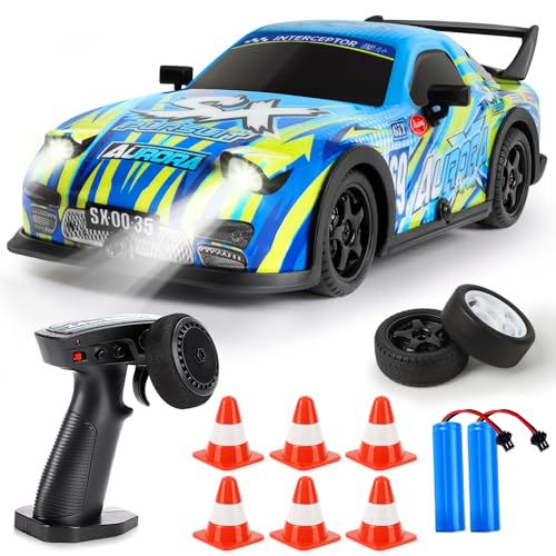 BuzzoXerex Coche RC Drift, 1:22 Mini Drift RC Car, 4WD...