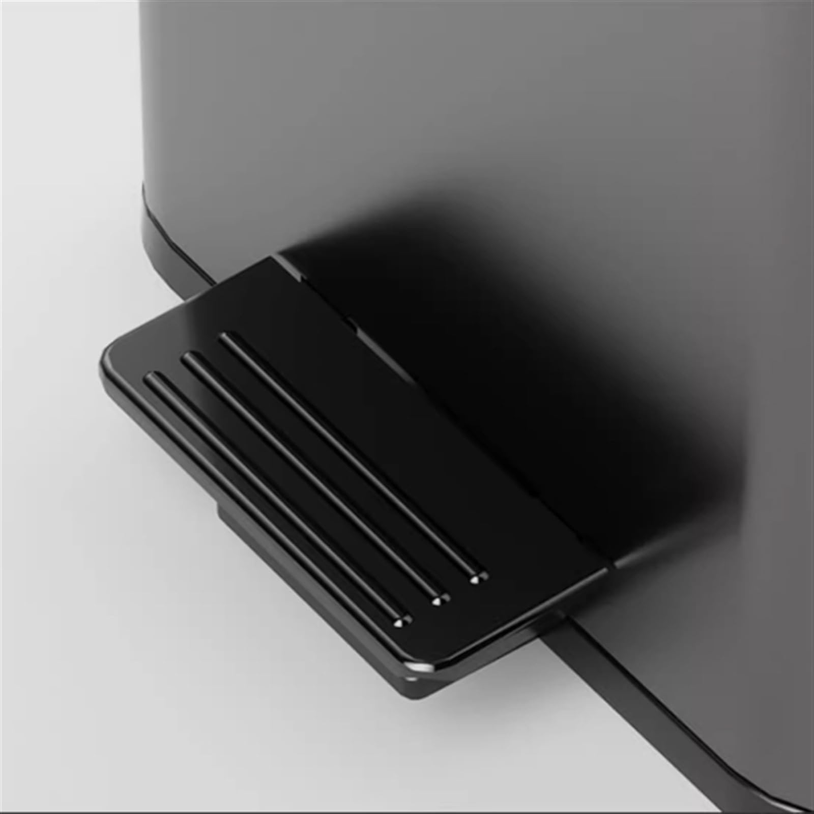 Mülleimer Küchen-Mülleimer mit Soft-Close-Funktion und Deckel Tritt-Mülleimer aus Edelstahl Anti-Fingerabdruck-Pedal-Mülleimer mit herausnehmbarem Inneneimer,Schwarz-15L