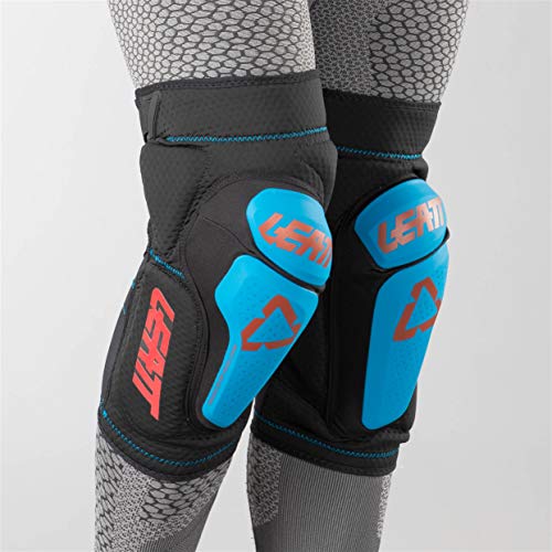 Leatt La 3DF 6.0 est Une genouillère Tout-en-Un Souple et coulissante. Elle est entièremet adaptée à la Pratique du VTT. Genoullières Mixte Adulte, Bleu/Noir, S/M - Image 5