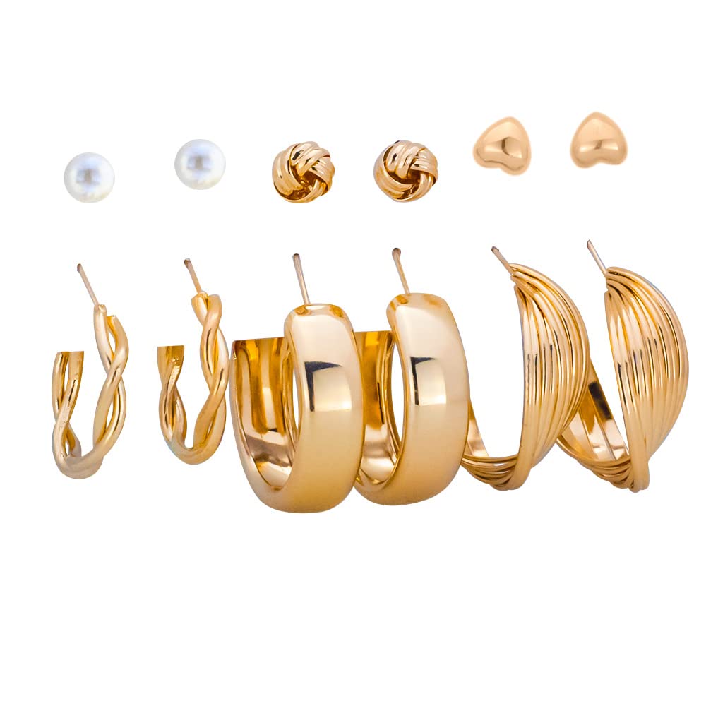 Fashion Frill Delicate Earrings For Women Pearl Geometric Gold Plated Stud & Drop Earrings For Women Girls Western Stylish Latest Fancy Earrings Set Womens Jewellery (B0B82L5FNK) Amazon Price History, Amazon Price Tracker