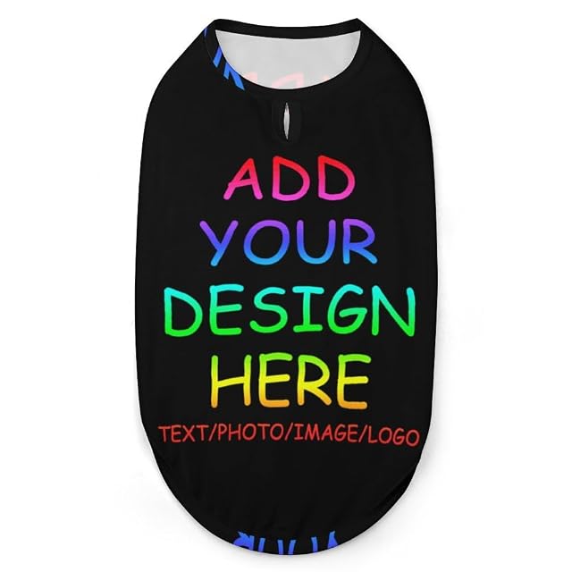 Camisetas Personalizadas para Perros con Nombre/Foto/Texto de Logotipo para Perros Nombre de impresión…