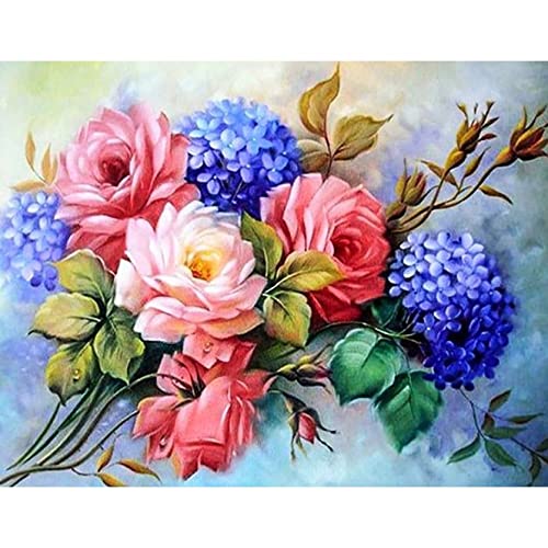 Broderie Craft Strass grand format 40x100cm au motif floral artistique
