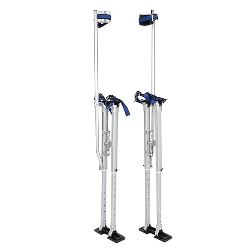 SUPERFASTRACING 24-40 pulgadas Drywall Stilts Herramienta de aluminio Plataforma Plata Stilt para pintar Pintor Taping Silver