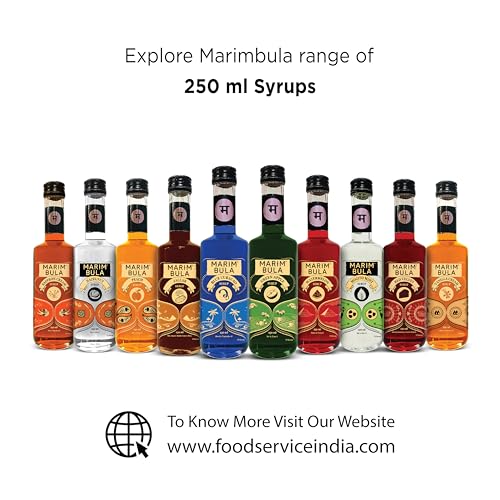 Image of Marimbula Saffron Cream Flavoured Syrup- 250ml Bottle | Suitable For Mocktails, Cocktails, Party Juices, Beverages | Non Alcoholic | Summer Drink Mix | Perfect for Home, Cafe & Restaurant Use