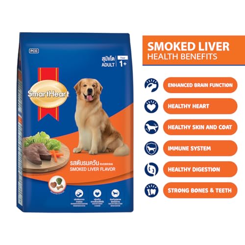 Image of SmartHeart Adult Dry Dog Food Smoke Liver Flavour 0.5Kg|Complete Nutrition