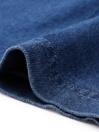 Image of Agnes Orinda Plus Size Women's Denim Overalls Dress Adjustable Strap Bib Suspender Skirts Jumper Jeans Dresses with Pockets