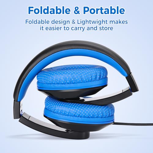 Auriculares con micrófono para niños rockpapa Comfort+ cable plegable rosa 5