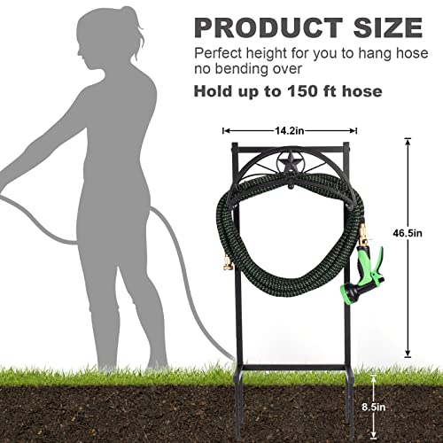 Mingpinhuius Garden Hose Holder Upgraded Freestanding Water Hose Holder Hanger, Thicker Metal Hose Stand Storage Rack Detachable Hose Holders For Outdoor Yard Lawn #TOP4