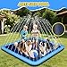 Haozozo Wasserspielzeug Kinder Outdoor Spiele mit Antirutschfunktion, 200CM Wassersprinkler Kinder Splash Pad, Gartenspielzeug Kind Sprinkler und Hundepool(Quadratisch 200cm)