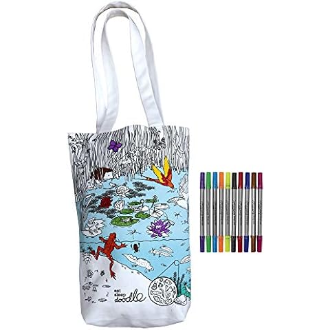 Bolso tote eatsleepdoodle Vida en Estanque Cover