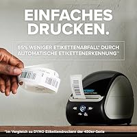 DYMO LabelWriter 550 Turbo Etikettendrucker | Beschriftungsgerät mit Hochgeschwindigkeits-Thermodirektdruck | automatische Etikettenerkennung | druckt mit USB-/LAN-Anschluss | EU-Stecker – Ansicht 4