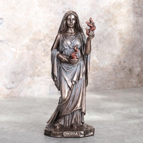 Estatua de Hestia Diosa Griega del Hogar 15.9 cm Bronce miniatura 3