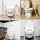 Toiletten Sicherheitsgeländer, WC Aufstehhilfe Höhenverstellbar, Aufstehhilfe Toilette, Toilettensitz mit Rutschfesten Griffen, Stabile Toilettengriffe für Ältere Menschen und Behinderte