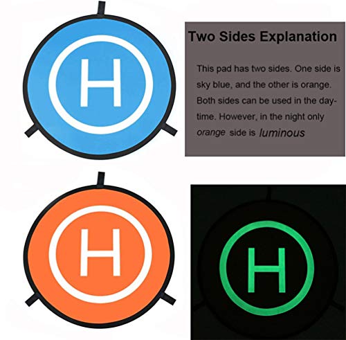 ApexOne Drohnen-Landeplatz, 55 cm, universell, tragbar, leuchtend, wasserdicht, faltbar, für RC-Drohnen-Hubschrauber… – Bild 6