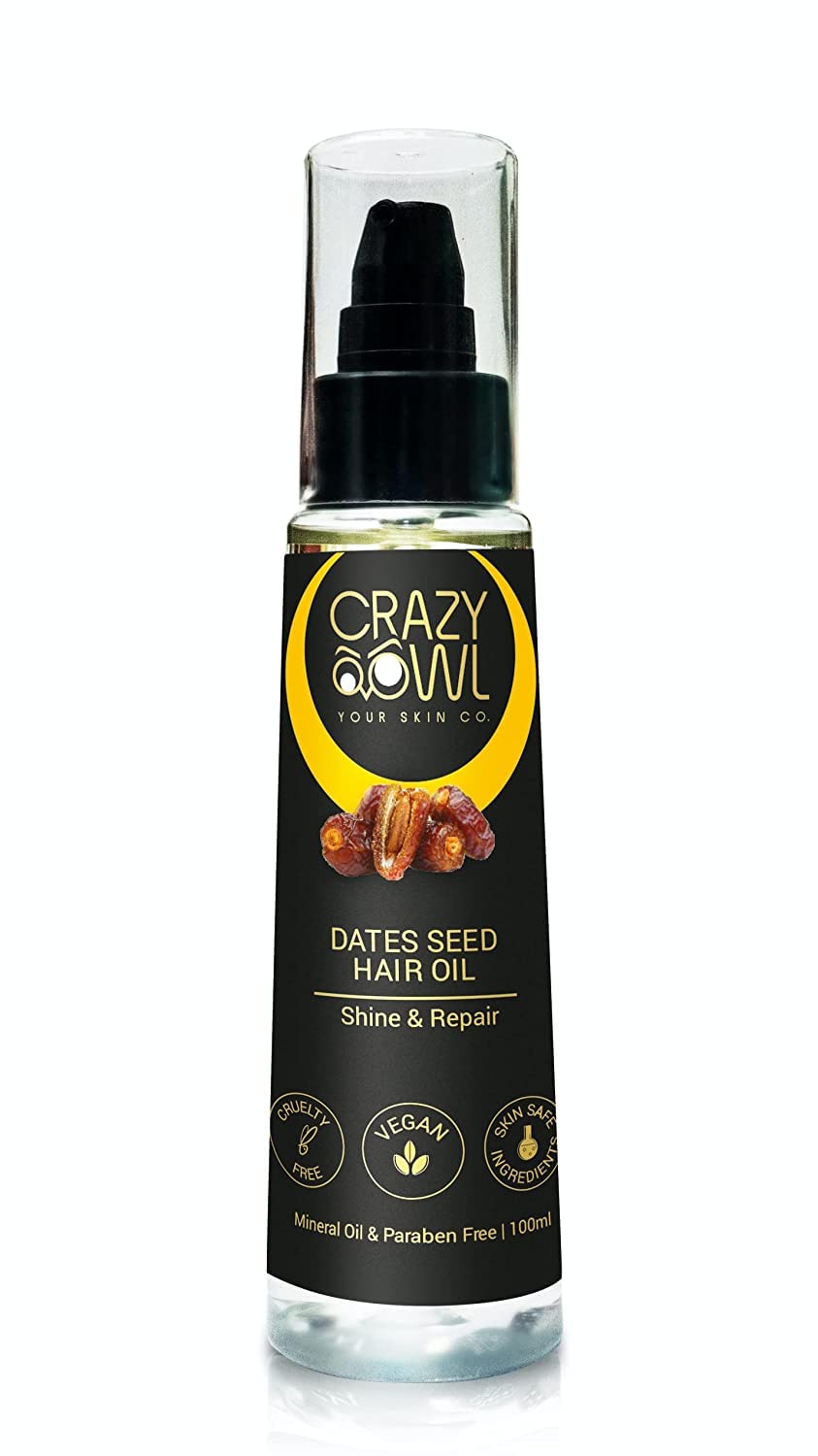 CRAZY OWL Dates Seed Oil Hair Oil - Nourishing Oils Retaining Moisture