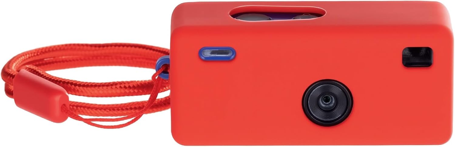 Silicone Protective Case Compatible with Kodak Charmera 1987 Mini Camera Shock Resistant Keychain Camera Shell for Collector Daily Outdoor Carry (Red)