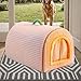 WeiLaiKeQi Dog House Bed Pet Tent Kennel Warm Nonslip Bottom Reusable Portable for Feral Cats Courtyard Kitten Backyard, XL Gray