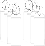 Cruise Luggage Tag Holders 6 Pack, Waterproof Clear PVC Tags | Soft clear PVC sleeves with metal loops for Royal Caribbean, Celebrity and cruise travel; protects printed luggage tags.