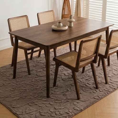 Image of HOMETHREADS Premium Plush Soft 2-Layer Faux Rabbit Fur Embossed Carpet, Washable Area Rug with Anti-Skid Backing for Living Room, Bedroom, Hall & Office, Ultra Soft Floor Carpet(Khaki, 3' x 5' Feet)